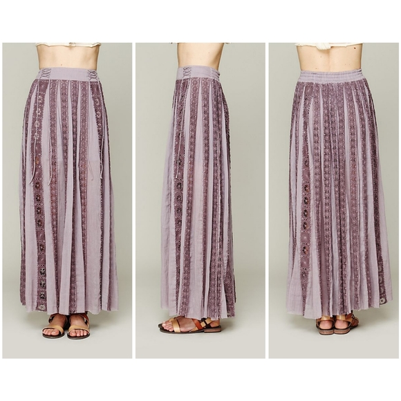 *SOLD* Free People Ribbon Corset Maxi Skirt - Picture 2 of 13